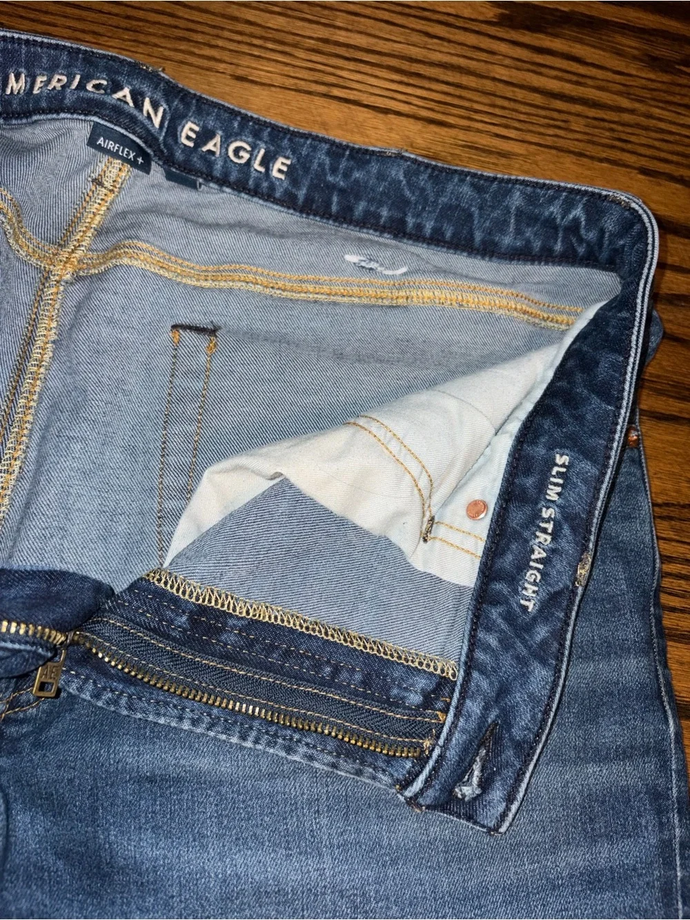 American Eagle 38x36 AIRFLEX+ “real good” medium blue jeans slim straight jeans